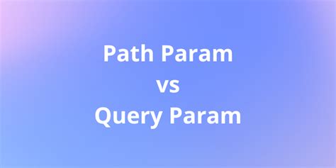 Afbeeldingsresultaten voor REST API Path Parameters vs Query Parameters