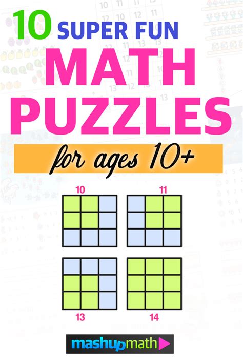 10 Free Maths Puzzles with Answers for Ages 12+ — Mashup Math