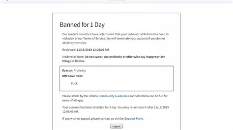 Image result for Roblox Hi Ban Note