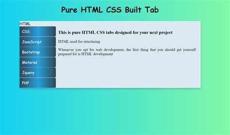 Image result for How to Make Tabs in HTML/CSS