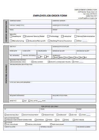 Image result for Sample Job Order Template