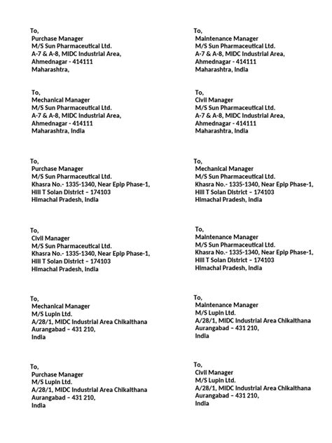 Image result for Organization Address Example