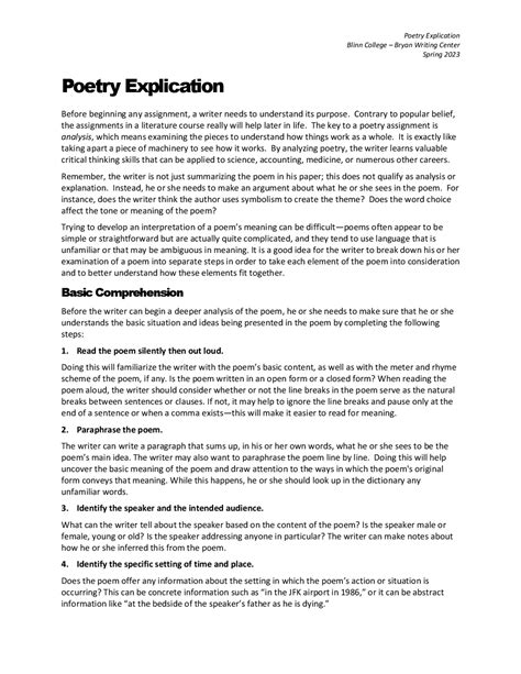 Image result for Explication Example