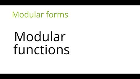 Image result for Modular Function