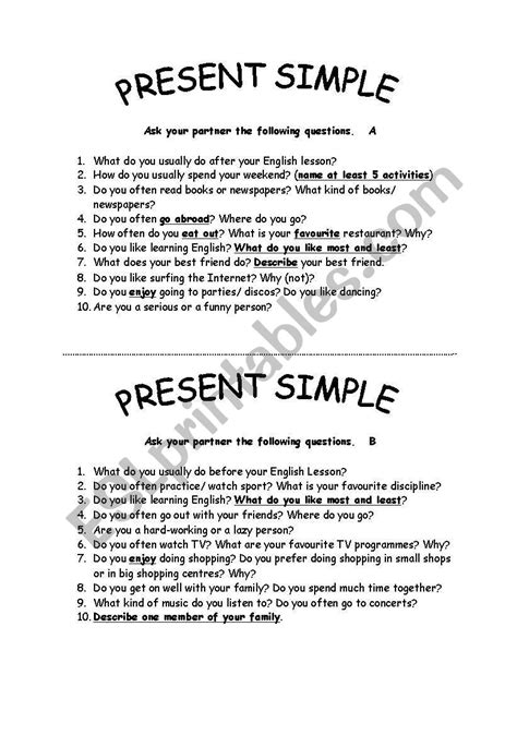 Image result for Present Simple to Be Speaking Practise Slides