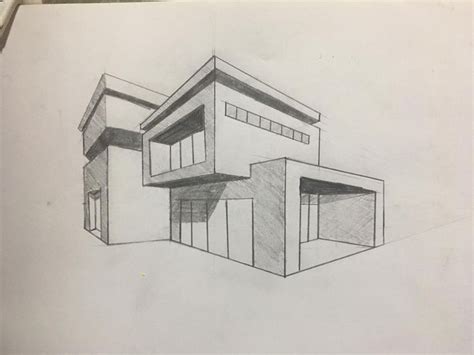 Image result for Perspective Drawing of a House