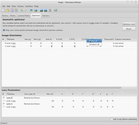 Hugin Tutorial に対する画像結果