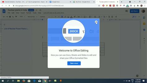 Toradh íomhá ar Open Word Document in Google Docs