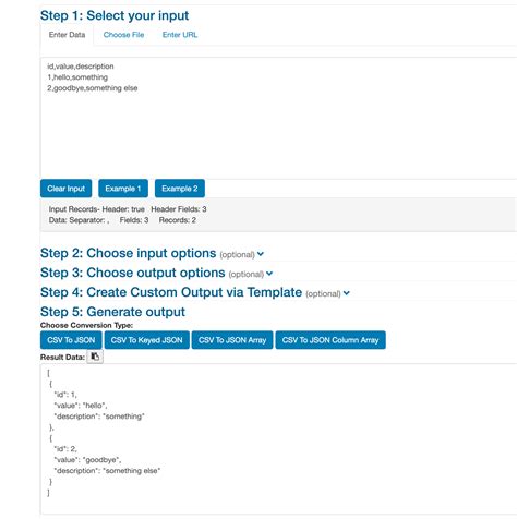 CSV Shows in JSON in Postman Sample に対する画像結果