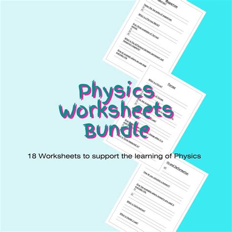Image result for Printable Physics Worksheets