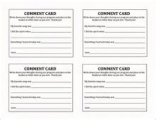 Comment Card Template に対する画像結果
