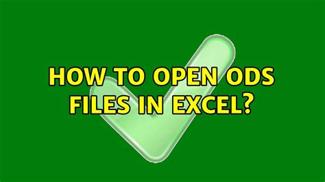Image result for Open ODS File to Excel