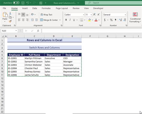 Image result for How to Switch Rows and Columns in Excel