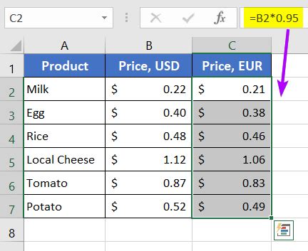 Image result for How to Use Formula for Multiple Cells Excel