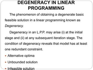 Image result for Degeneracy Linear Programming