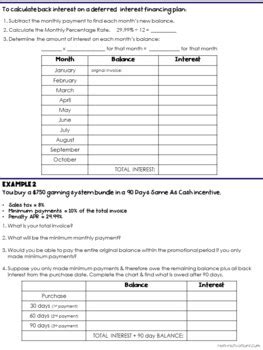 Image result for Deferred Interest