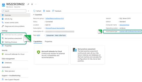 Azure Arc SQL Server 的图像结果