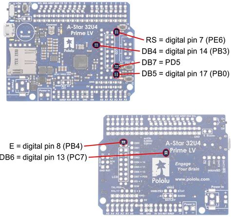 Bildergebnis für Arduino 32U4 Pinout