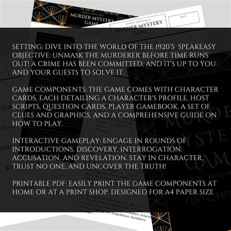 Image result for Murder Mystery Game Script Template