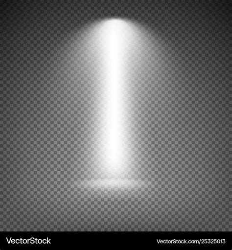 Light effect on transparent background Royalty Free Vector