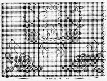 Image result for Filet Crochet Rose Chart