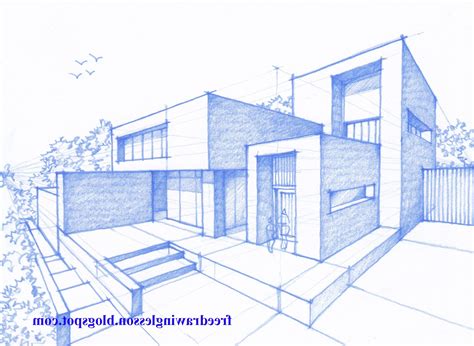 Image result for Perspective Drawing of a House