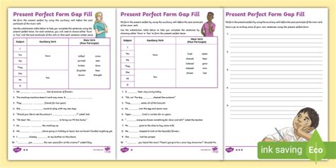 Image result for Present Perfect Tense Fill Up Worksheet