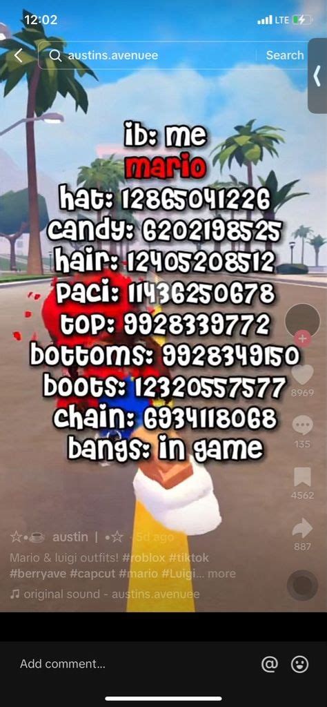 Afbeeldingsresultaten voor Roblox Picture ID Codes for Mario