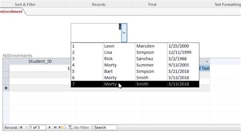 Using Combo Box in Access に対する画像結果