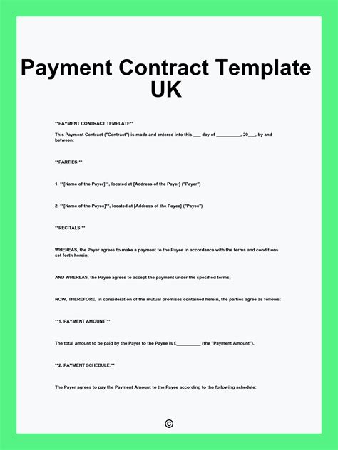 Image result for Contractor Payment Contract Template