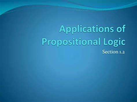 Image result for Applications of Propositional Logic