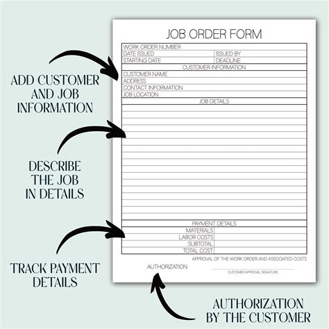 Image result for Job Work Order Forms