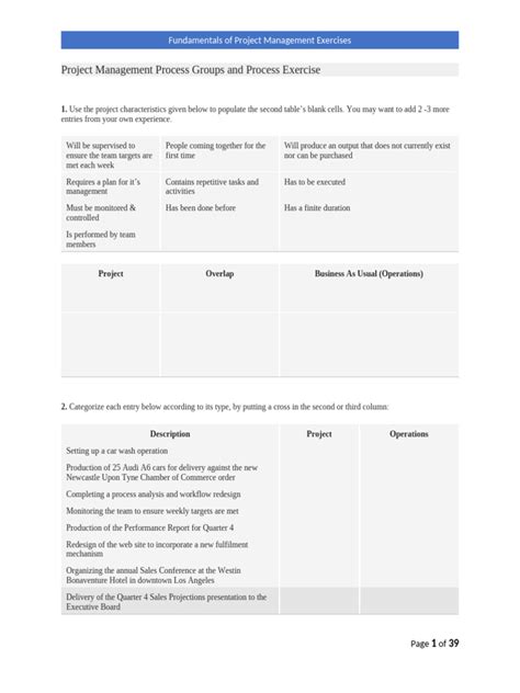 Image result for Project Management Practial Exercises