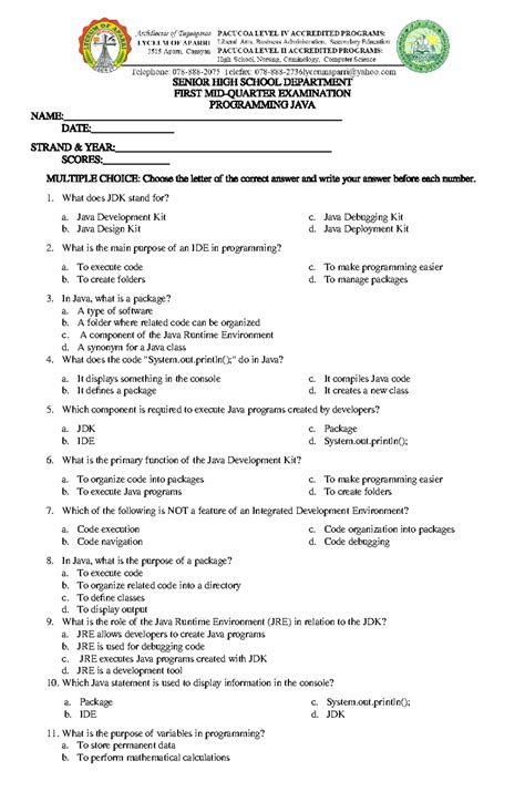 Image result for Java Exams