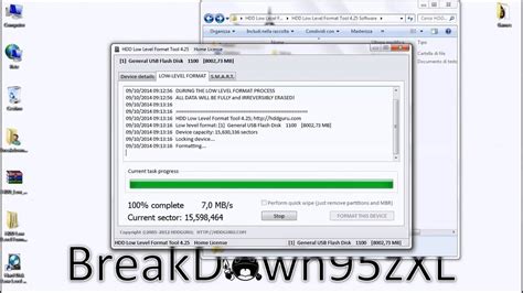 Toradh íomhá ar +Low Level Frmat USB Drive