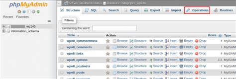 Rename Database in phpMyAdmin に対する画像結果