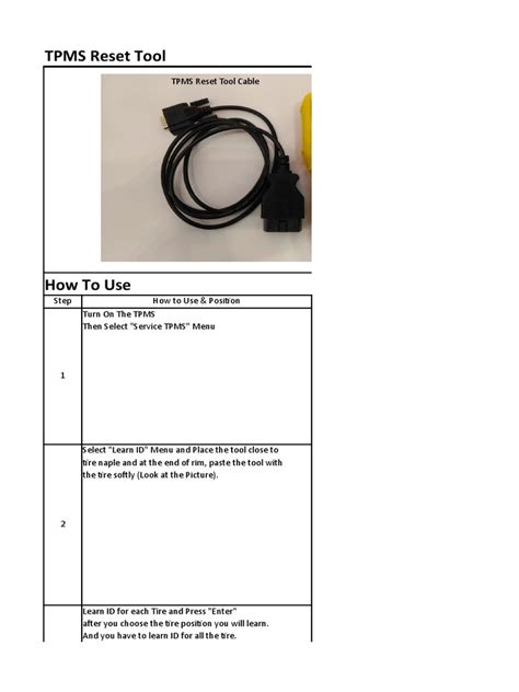 TPMS Tool Manual | PDF
