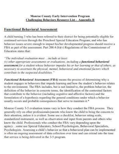 Image result for Behavioral Assessment Examples