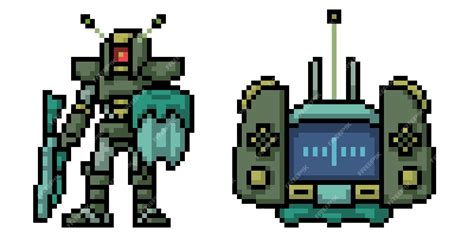 Afbeeldingsresultaten voor Pixel Art Robot