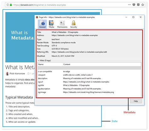 Afbeeldingsresultaten voor Database Metadata Examples