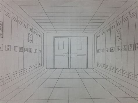 Image result for 2-Point Perspective Hallway