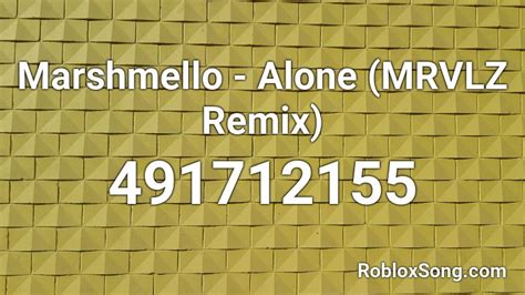Image result for Marshmello Alone Roblox ID