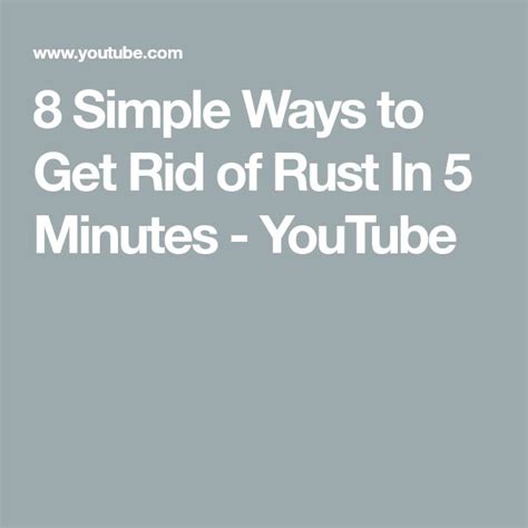 Image result for How to Get Rid of Rust