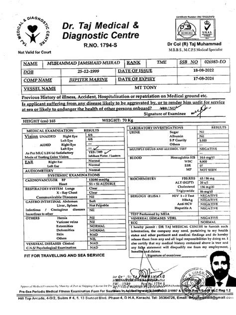 Image result for Medical Diagnostic Report Sample