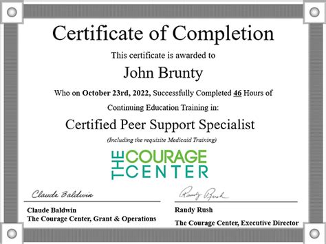 Toradh íomhá ar Peer Support Certification