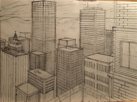Image result for 2-Point Perspective Scene Reference City