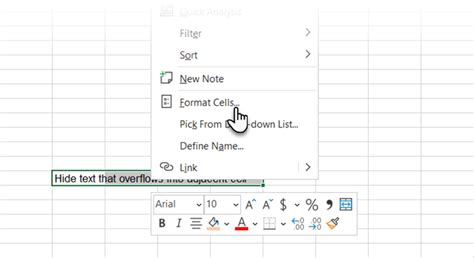 Image result for How to Hide Tex in Cell