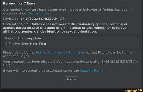 Image result for Roblox Hi Ban Note