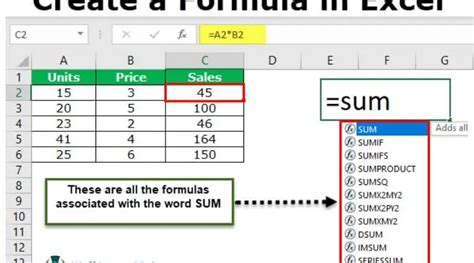 Image result for How to Create an Excel Formula