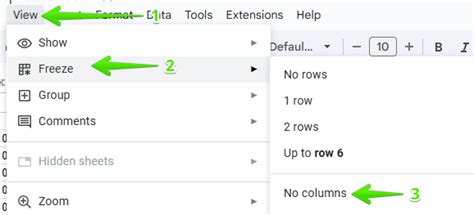 How to Pin a Column in Google Sheets に対する画像結果
